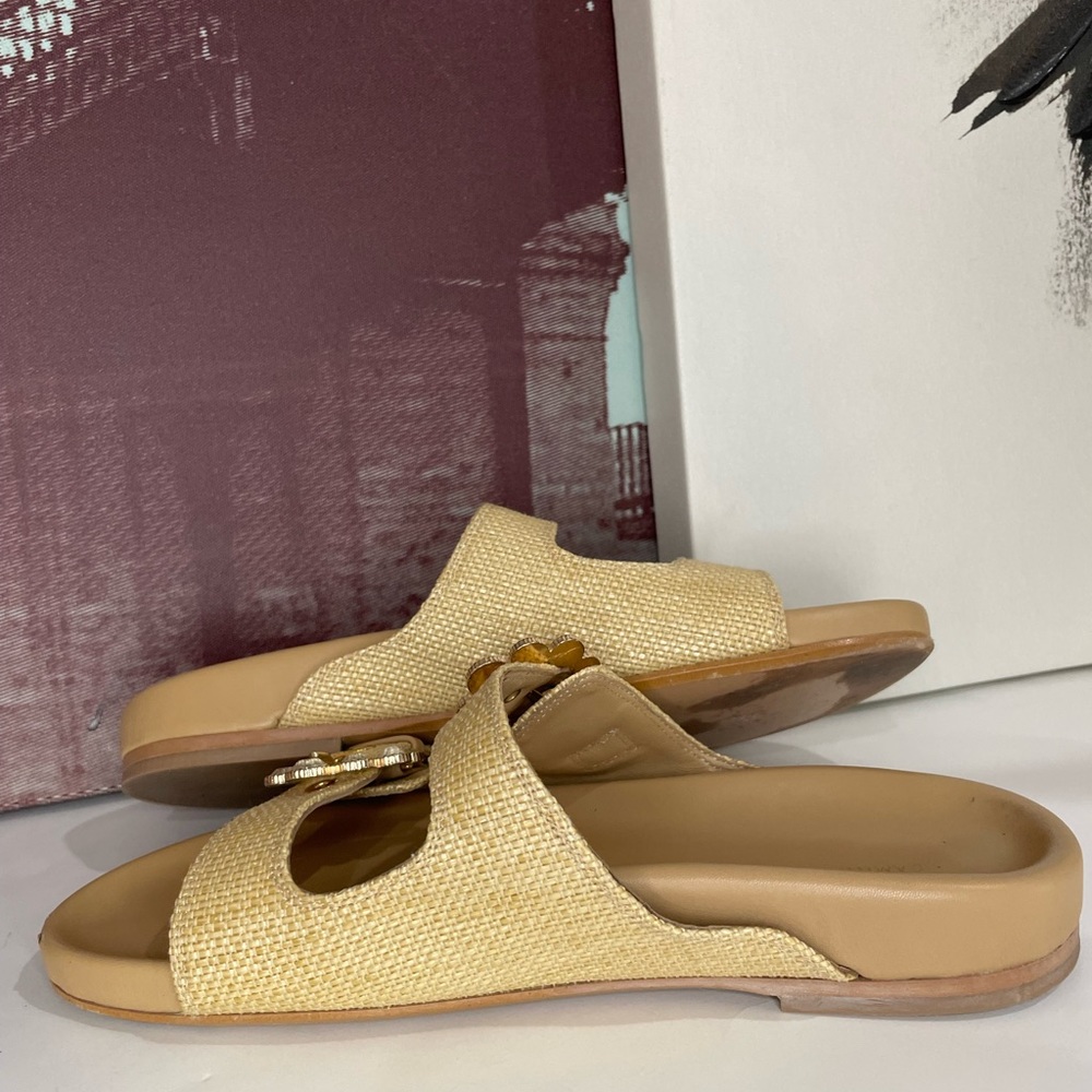 Camilla Elphick Maya Raffia embellished slides euro size 38 - Picture 13 of 15